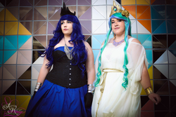 Size: 5760x3840 | Tagged: safe, princess celestia, princess luna, human, g4, cosplay, irl, irl human, photo