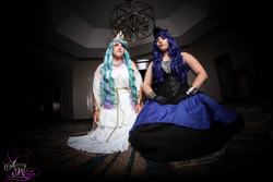 Size: 5760x3840 | Tagged: safe, artist:alyssarohlerphotography, princess celestia, princess luna, human, g4, clothes, cosplay, costume, irl, irl human, photo, royal sisters, siblings, sisters