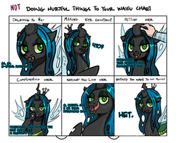 Size: 960x780 | Tagged: safe, artist:zilvtree, queen chrysalis, changeling, changeling queen, human, g4, doing loving things, female, in character, meme, nyet, rejection, russian, shipping denied, translated in the comments