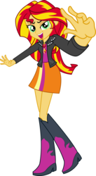 Size: 3000x5457 | Tagged: safe, artist:theshadowstone, sunset shimmer, equestria girls, g4, female, simple background, solo, transparent background, vector
