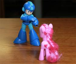 Size: 600x509 | Tagged: safe, pinkie pie, g4, brushable, crossover, mega man (series), toy