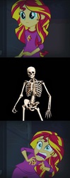 Size: 404x1023 | Tagged: safe, sunset shimmer, equestria girls, g4, my little pony equestria girls: rainbow rocks, 2spooky, exploitable meme, meme, skeleton, sunset screamer