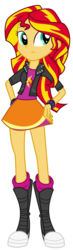 Size: 5000x17089 | Tagged: safe, artist:bubblestormx, sunset shimmer, equestria girls, g4, absurd resolution, alternate clothes, alternate universe, female, hand on hip, role reversal, simple background, solo, sonata dusk's boots, transparent background, vector