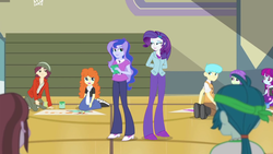 Size: 1280x720 | Tagged: safe, edit, edited screencap, screencap, bright idea, captain planet, golden hazel, mystery mint, normal norman, princess celestia, princess luna, rarity, starlight, velvet sky, equestria girls, g4, my little pony equestria girls: rainbow rocks, background human