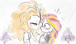 Size: 500x287 | Tagged: safe, artist:jankrys00, adagio dazzle, aria blaze, sonata dusk, sunset shimmer, equestria girls, g4, my little pony equestria girls: rainbow rocks, adagio dazzle gets around, duo focus, female, humanized, lesbian, ship:sunsagio, shipping