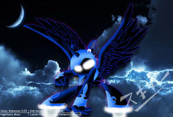 Size: 1258x856 | Tagged: safe, nightmare moon, g4, crossover, jenny wakeman, my life as a teenage robot