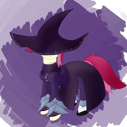 Size: 1500x1500 | Tagged: dead source, safe, artist:cylosis, roseluck, earth pony, pony, g4, clothes, costume, dark souls, female, mare, solo, witch, witch beatrice