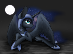 Size: 6400x4800 | Tagged: safe, artist:strachattack, nightmare moon, g4, absurd resolution, female, solo