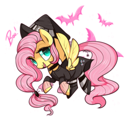 Size: 964x905 | Tagged: dead source, safe, artist:suzuii, fluttershy, g4, female, solo, witch