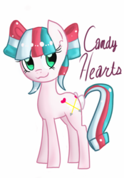 Size: 674x966 | Tagged: safe, artist:bonnie-cottonball, oc, oc only, oc:candy hearts, solo