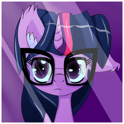 Size: 1000x1000 | Tagged: safe, artist:an-m, twilight sparkle, g4, female, glasses, solo