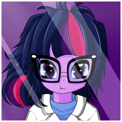 Size: 1000x1000 | Tagged: safe, artist:an-m, sci-twi, twilight sparkle, equestria girls, g4, my little pony equestria girls: rainbow rocks, :t, female, glasses, solo