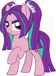 Size: 601x816 | Tagged: safe, artist:tambelon, aria blaze, earth pony, pony, equestria girls, g4, my little pony equestria girls: rainbow rocks, equestria girls ponified, female, lightly watermarked, mare, ponified, solo, watermark