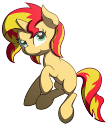 Size: 3250x3750 | Tagged: safe, artist:redenchilada, sunset shimmer, pony, unicorn, g4, blank flank, female, high res, solo