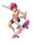 Size: 922x1229 | Tagged: safe, artist:yatonokami, scootaloo, human, g4, athletic tape, barefoot, belly button, clothes, commission, fantasy class, feet, female, foot wraps, hand wraps, humanized, leg wraps, midriff, simple background, skateboard, solo, tank top, toes, tonfa, transparent background, weapon