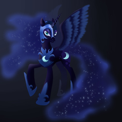 Size: 1200x1200 | Tagged: safe, artist:peichenphilip, nightmare moon, g4, female, solo