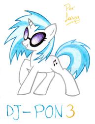 Size: 1399x1812 | Tagged: safe, artist:lassy-ruaf-ruaf, dj pon-3, vinyl scratch, g4