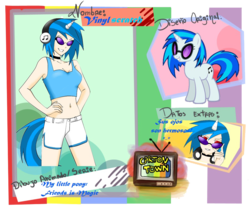 Size: 900x750 | Tagged: safe, artist:lassy-ruaf-ruaf, dj pon-3, vinyl scratch, human, g4, horn, horned humanization, humanized, tailed humanization