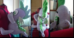 Size: 900x459 | Tagged: safe, artist:vivid-dreamer-kimiko, spike, g4, irl, photo, plushie, spike plushie