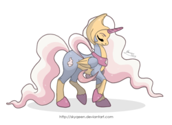 Size: 2192x1600 | Tagged: safe, artist:almairis, alicorn, cresselia, pony, ethereal mane, eyes closed, female, long mane, mare, pokémon, ponified, ponymon, simple background, solo, transparent background