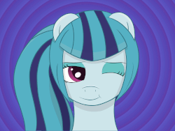 Size: 1596x1203 | Tagged: safe, artist:twalot, sonata dusk, pony, g4, animated, female, ponified, solo, that's all folks
