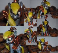 Size: 3600x3300 | Tagged: safe, artist:tprinces, derpy hooves, pegasus, pony, g4, brushable, customized toy, female, high res, mare, steampunk, toy