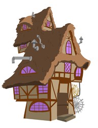 Size: 2550x3300 | Tagged: safe, artist:tprinces, building, chimney, cottage, high res, no pony, simple background, window