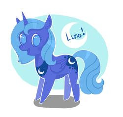 Size: 795x758 | Tagged: safe, artist:jellybeanbullet, princess luna, g4, female, s1 luna, solo, younger