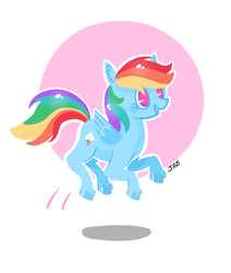 Size: 762x898 | Tagged: safe, artist:jellybeanbullet, rainbow dash, g4, female, jumping, solo