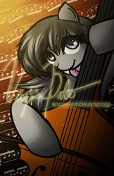 Size: 1024x1583 | Tagged: safe, artist:soaryn-bird, octavia melody, g4, cello, female, musical instrument, smiling, solo
