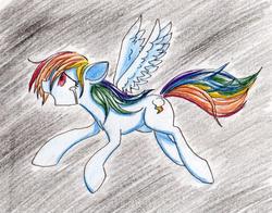 Size: 700x550 | Tagged: dead source, safe, artist:unousaya, rainbow dash, g4, crying, traditional art