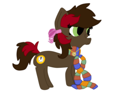 Size: 2592x1944 | Tagged: safe, artist:roseyicywolf, oc, oc only, oc:clockwork, offspring, parent:doctor whooves, parent:roseluck, parents:doctorrose, solo