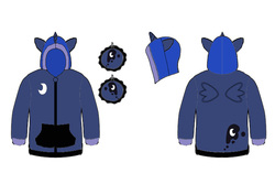 Size: 700x495 | Tagged: safe, artist:monostache, princess luna, g4, clothes, design, hoodie