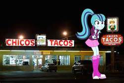 Size: 300x201 | Tagged: safe, sonata dusk, equestria girls, g4, my little pony equestria girls: rainbow rocks, chico's tacos, sonataco, taco, that girl sure loves tacos, that siren sure does love tacos