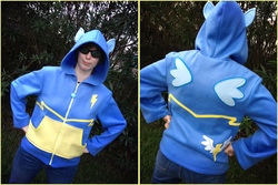 Size: 1400x934 | Tagged: safe, artist:monostache, human, clothes, customized toy, hoodie, irl, irl human, photo, wonderbolts