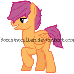 Size: 1600x1600 | Tagged: safe, artist:bocchinocullen, scootaloo, g4, rule 63, solo