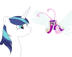 Size: 5000x4000 | Tagged: safe, artist:cylosis, princess cadance, shining armor, breezie, g4, breeziefied, duo, simple background, transparent background