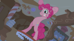 Size: 3842x2135 | Tagged: safe, artist:trotsworth, pinkie pie, bridle gossip, g4, bubble, bubble berry, evil enchantress, genderbent reenactment, high res, reenactment, rule 63, scene interpretation, solo, sugarcube corner