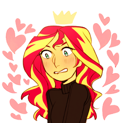 Size: 500x500 | Tagged: safe, artist:mimimonlon, sunset shimmer, equestria girls, g4, female, solo