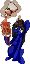 Size: 400x840 | Tagged: safe, artist:vampdoq, oc, oc only, oc:scribs, food, pancakes, solo, syrup