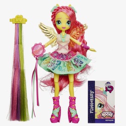 Size: 1500x1500 | Tagged: safe, fluttershy, equestria girls, g4, my little pony equestria girls: rainbow rocks, doll, female, hair extensions, irl, photo, ponied up, toy