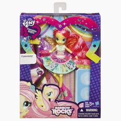 Size: 1500x1500 | Tagged: safe, fluttershy, equestria girls, g4, my little pony equestria girls: rainbow rocks, box, doll, female, hair extensions, irl, photo, ponied up, toy