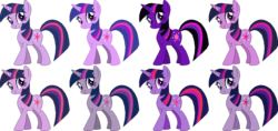 Size: 1502x708 | Tagged: safe, twilight sparkle, pony, unicorn, g4, colored, female, recolor, simple background, smiling, solo, unicorn twilight