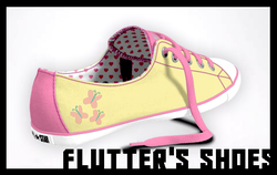 Size: 481x304 | Tagged: safe, artist:cookye306, fluttershy, g4, customized toy, cutie mark, shoes