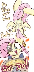 Size: 700x1502 | Tagged: safe, artist:heir-of-rick, fluttershy, pony, g4, bait and switch, cheek fluff, cute, do she got a booty, ear fluff, ear piercing, earring, eyepatch, female, impossibly large ears, jewelry, mare, neck fluff, open mouth, piercing, pirate, pun, shoulder fluff, shyabetes, solo