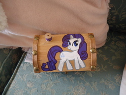 Size: 4320x3240 | Tagged: safe, artist:lindyart, rarity, g4, box, customized toy, solo