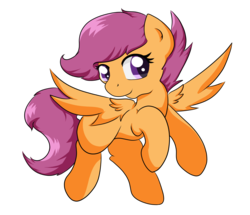 Size: 1846x1588 | Tagged: safe, artist:alazak, scootaloo, pegasus, pony, g4, female, simple background, smiling, solo, transparent background