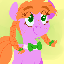 Size: 1000x1000 | Tagged: safe, artist:rivalcat, oc, oc only, braid, cute, looking at you, motor mischief, narnicorn, solo