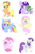 Size: 1713x2612 | Tagged: safe, artist:animal11991, applejack, fluttershy, pinkie pie, rainbow dash, rarity, spike, twilight sparkle, g4, chibi, mane seven, mane six, pixiv