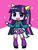 Size: 600x800 | Tagged: safe, artist:chanxco, twilight sparkle, equestria girls, g4, chibi, clothes, cute, female, open mouth, skirt, solo, twiabetes, wondercolts, wondercolts uniform